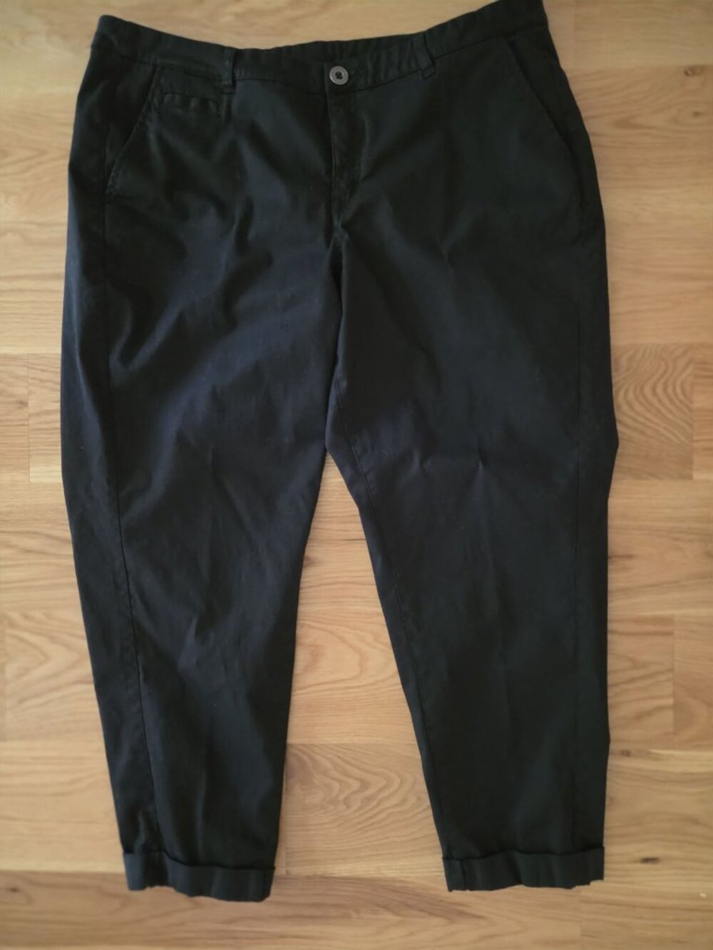 Lane Bryant Boyfriend Stretch Chino Pants Rolled Cuffs - Black  Size 20